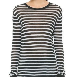 Alexander wang green/black striped long tee